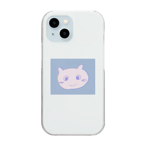 漫画的シンプルねこ Clear Smartphone Case