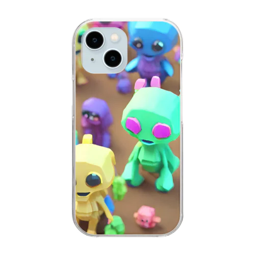 集まれKAWAii宇宙人 Clear Smartphone Case