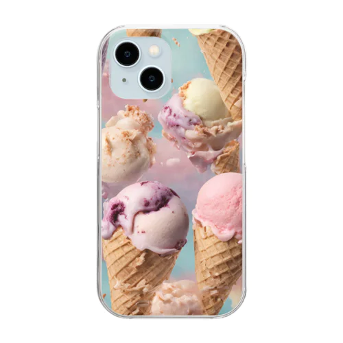 I♡ice cream Clear Smartphone Case