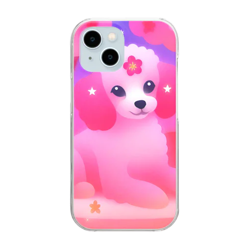 お花見犬 Clear Smartphone Case