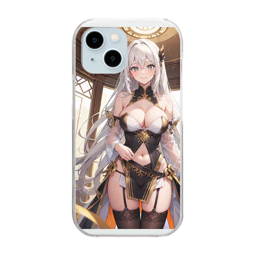 女神様の微笑み  Clear Smartphone Case