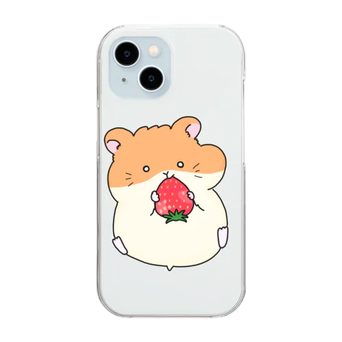 いちごはむはむ Clear Smartphone Case