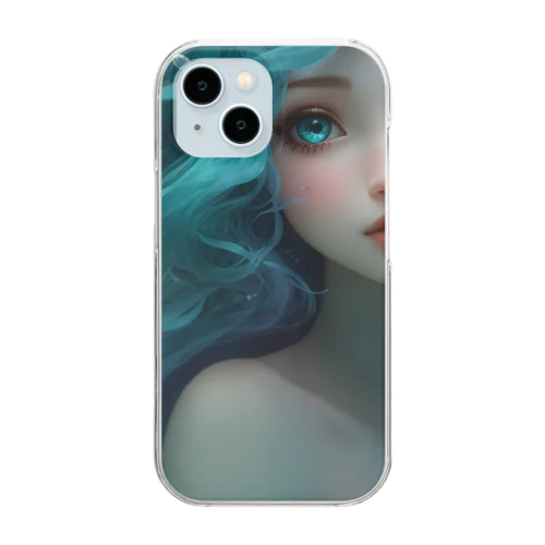 Mint mermaid Clear Smartphone Case