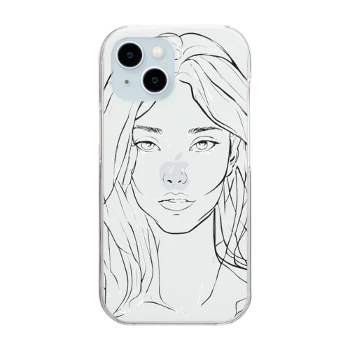 外国人女性 Clear Smartphone Case