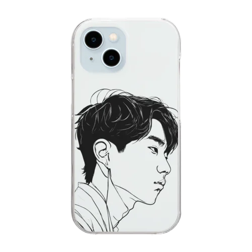 韓国人男子 Clear Smartphone Case