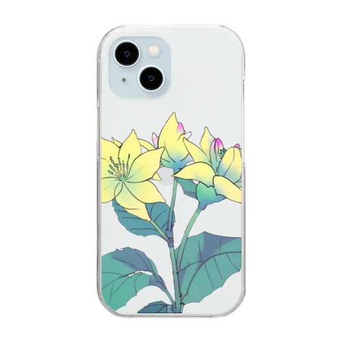 RetrowaveFlower-ジュリアン- Clear Smartphone Case