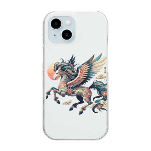 雅彩ペガサス - Gasa Pegasus Clear Smartphone Case