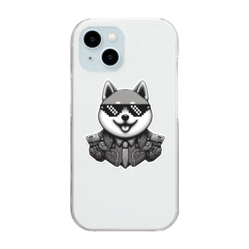 柴犬xサイバーパンクxサングラス Clear Smartphone Case