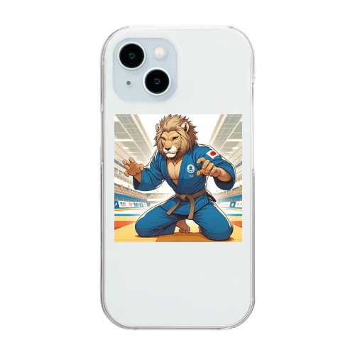 ライオン柔道師範 Clear Smartphone Case