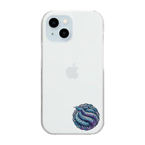 Blue snake 2 Clear Smartphone Case