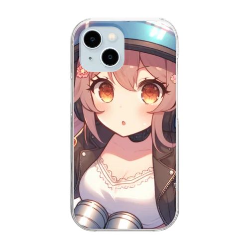 バイク女子　ばくおん!!系 Clear Smartphone Case