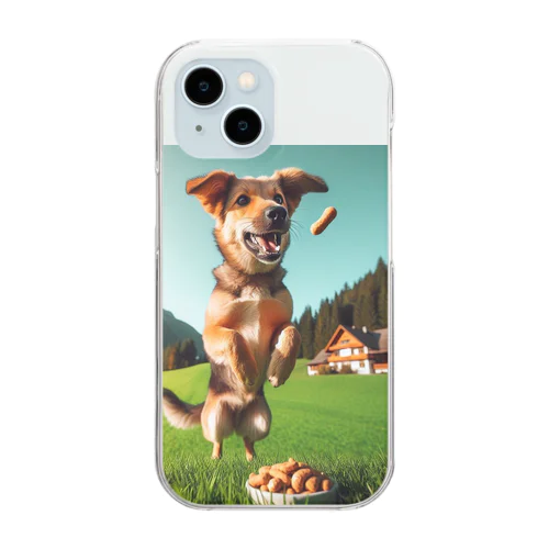 ジャンプ犬 Clear Smartphone Case