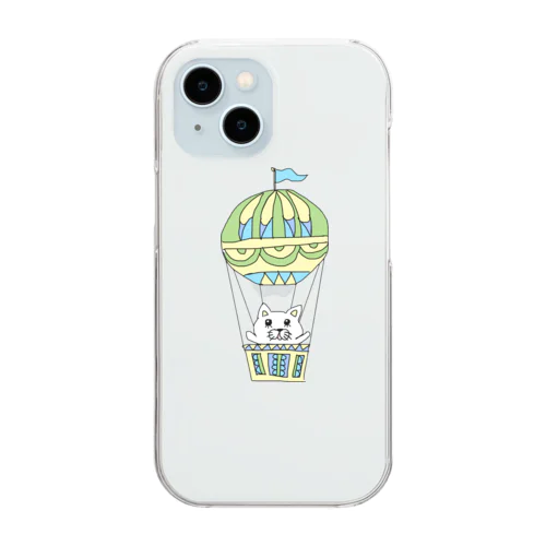 気球乗りねこ Clear Smartphone Case