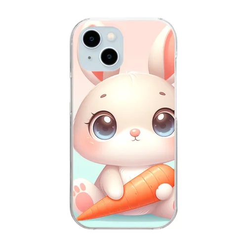 うるうるうさ子ちゃん🥕 Clear Smartphone Case