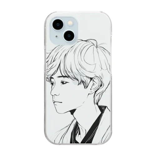 ハーフ系イケメン男子 Clear Smartphone Case