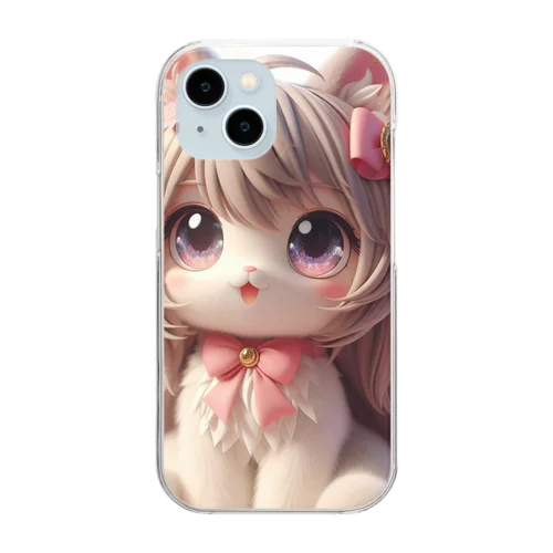 かわしいねこ2 Clear Smartphone Case