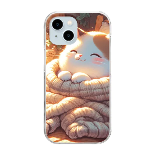 ほのぼのな猫 Clear Smartphone Case