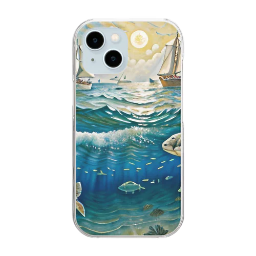 海の生き物 Clear Smartphone Case