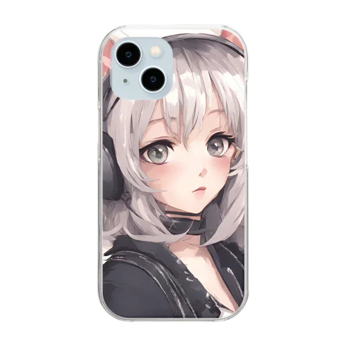 ファッション編集長ねこみさん Clear Smartphone Case