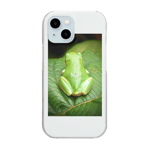 かえる hop Clear Smartphone Case