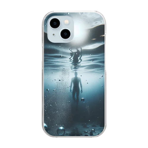 水の底（AI生成） Clear Smartphone Case