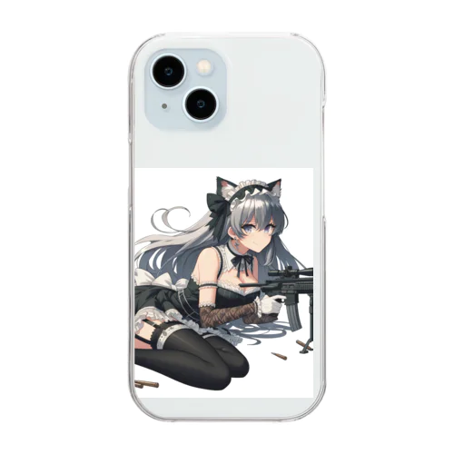 闘う猫メイド🐾5 Clear Smartphone Case