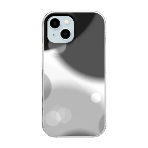 黒色　てんてん Clear Smartphone Case