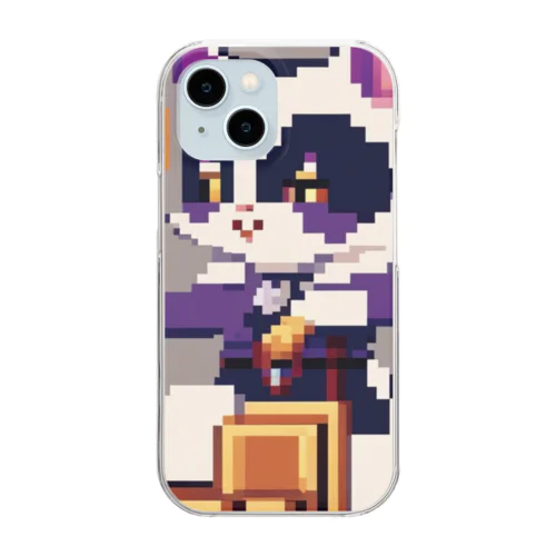 マジックをする猫 Clear Smartphone Case