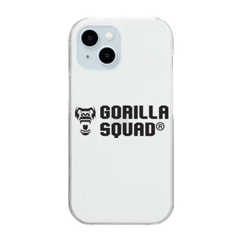 GORILLA SQUAD ロゴ黒 Clear Smartphone Case