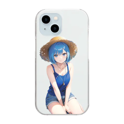 華麗なる青髪美少女 Clear Smartphone Case