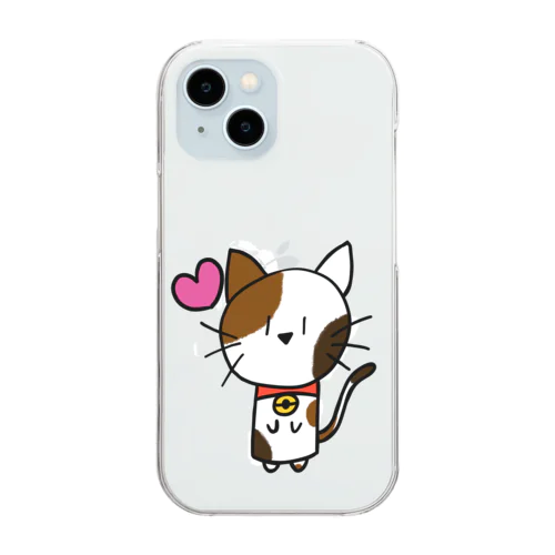 ねこ日和（ぶち猫） Clear Smartphone Case