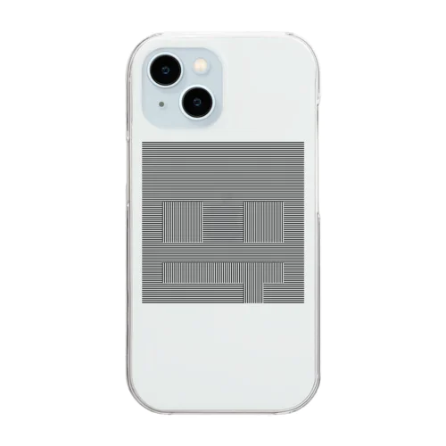 あのときのぽつねんの線（黒） Clear Smartphone Case