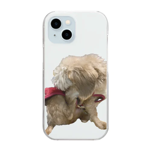 犬　ガジガジ Clear Smartphone Case