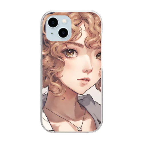 見つめる少女 Clear Smartphone Case