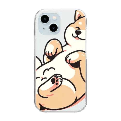 柴犬（ゴロン） Clear Smartphone Case