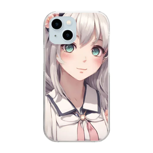 銀髪不思議子さん Clear Smartphone Case