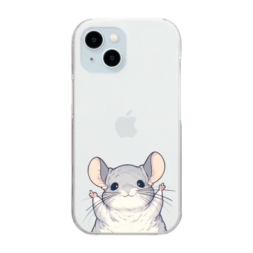 ばんざいチンチラ Clear Smartphone Case