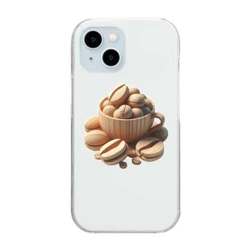 "Wooden specialty coffee." Clear Smartphone Case