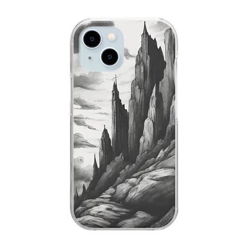 山の稜線 Clear Smartphone Case