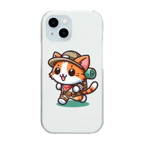 冒険好きな猫 Clear Smartphone Case