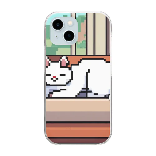 くつろぐ猫 Clear Smartphone Case