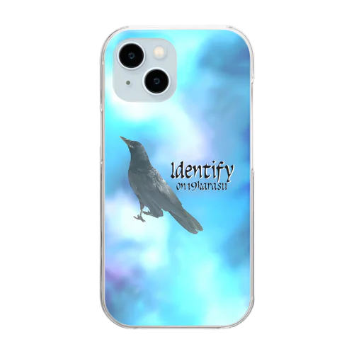 Identify Crow☆カラスのタビ Clear Smartphone Case