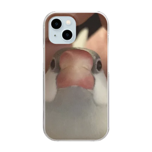 文鳥の小粋さん Clear Smartphone Case