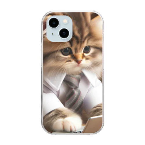 可愛い猫ちゃん07 Clear Smartphone Case