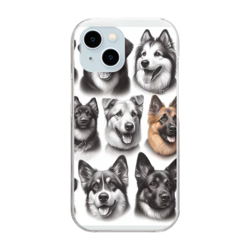 かっこいい大型犬 Clear Smartphone Case