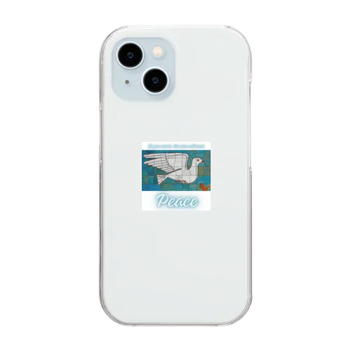 Peace　平和の鳩 Clear Smartphone Case