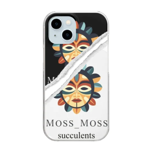 Moss_Moss succulent クリアスマホケース