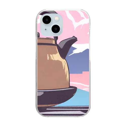 車窓とヤカン Clear Smartphone Case