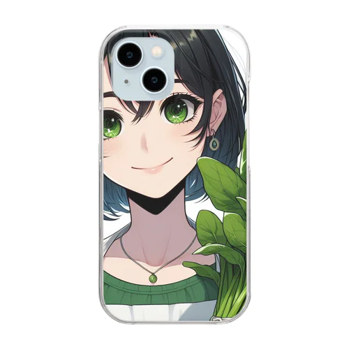 今日は、ほうれん草で良いですか？ Clear Smartphone Case