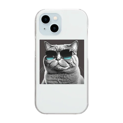 サングラスの猫シリーズ Clear Smartphone Case